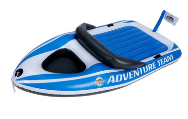 Giant Inflatable Boat Pool Float Raft w/ Cooler Area 400LB Capacity 102 ...
