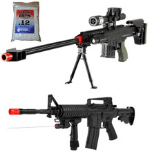 Rifle Airsoft M16 Spring Resorte 6 Mm Laser Linterna Balines