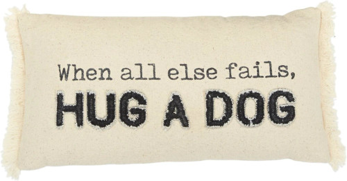 Mud Pie Hug A Dog Rectangular Throw Pillow