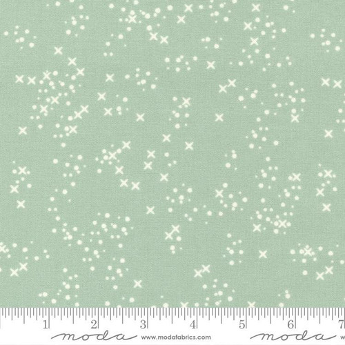 Moda Fabric - Dawn On The Prairie - Dusty Mint - Stitch Confetti Dots - Sold by 1/2 Yard Increments, Cut Continuously