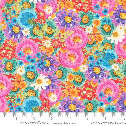 Moda Fabric - Vintage Soul Rainbow by Cathe Holden - Sold by 1/2 Yard Increments, Cut Continuously