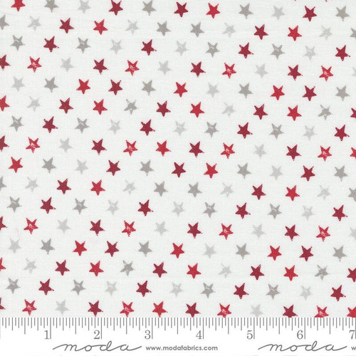 Moda Fabric - Old Glory Cloud Red Star Spangled Americana Stars 5204 11