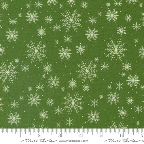 Moda Fabric - Once Upon Christmas Evergreen - Snowfall Blenders Snowflake