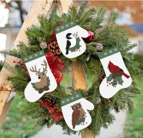 Ornament Kit - Stocking & Mittens White Pine