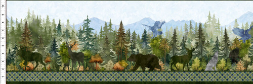 AORSH Fabric Line - Oregon Shop Hop Collection - Border / Sold by The 1/2 Yard