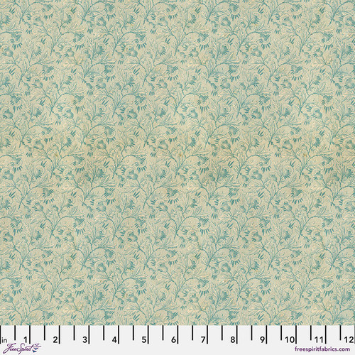 Tim Holtz Palette | Palette Teal | Tiny Print | Sold by The 1/2 Yard