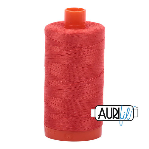 Aurifil 100% Cotton Mako Thread 50 wt - Light Red Orange (MK50SP2277)