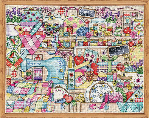 Design Works Crafts Counted Cross Stitch - Sewing Room