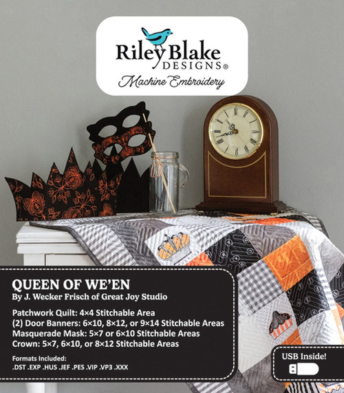 Riley Blake Designs Machine Embroidery Queen Of We'en