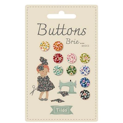 Tilda Fabrics Brie Basics Buttons .4 in (10 mm) 10 pcs (TIL400079)