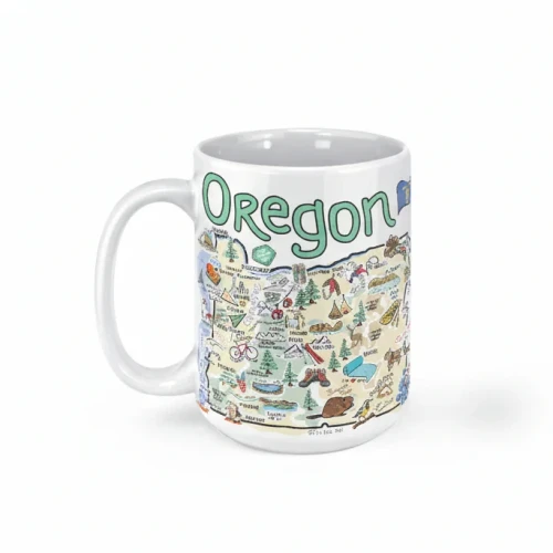 Coffee Mug - 15 oz - Oregon Map