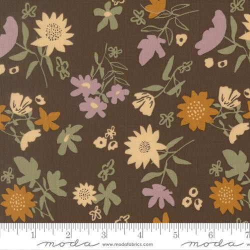 Moda Fabric - Windfall Playful Petals Florals Coffee
