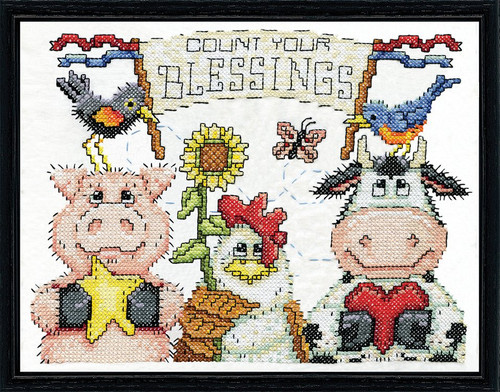 Design Works Crafts Stamped Cross Stitch - Barnyard Blessings