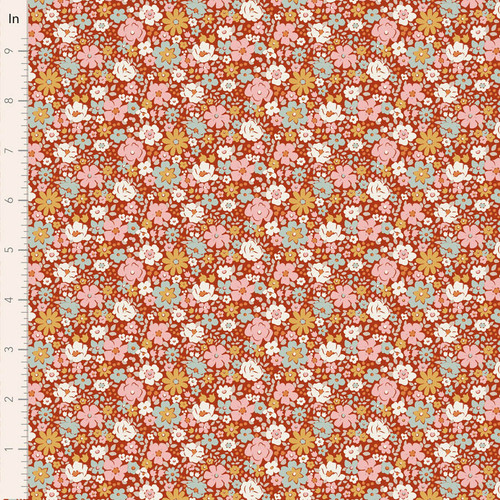 Tilda Fabrics Village Life - Esther Rust - Sold by half yard