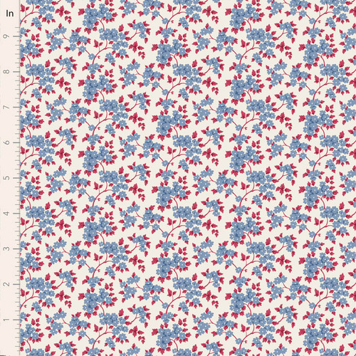 Tilda Fabrics Village Life - Ruth Blue - Sold by half yard
