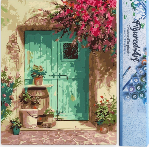 Figured'Art Paint By Number Rolled - Green Door 