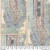 Tim Holtz Palette | Palette Indigo | Indigo Map - Indigo | Sold by The 1/2 Yard