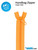 By Annie Single Slide Handbag Zipper - 24" Papaya