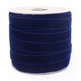 Elastic Navy Blue velvet ribbon spool