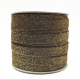 Brown glitter velvet ribbon