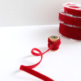 red double faced velvet ribbon