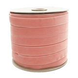 elastic dusty rose velvet ribbon spool