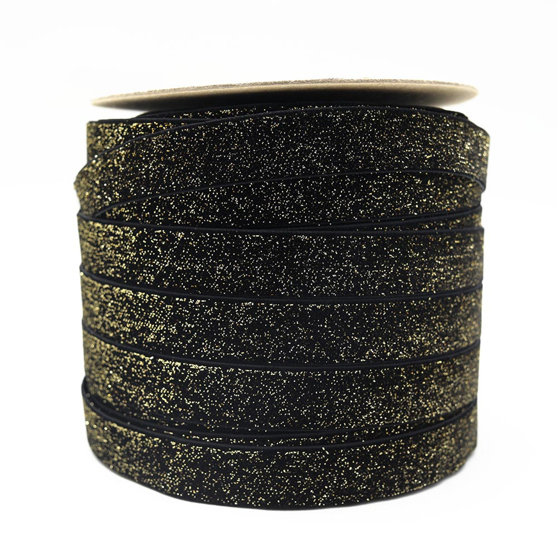 Black Golden Velvet Ribbon