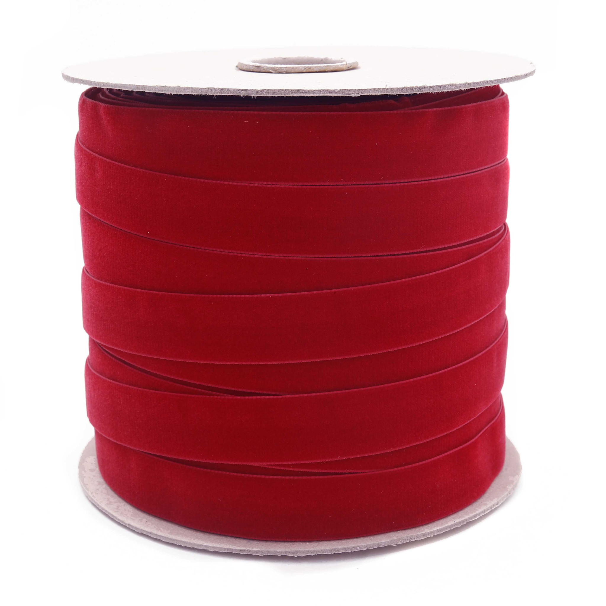 Wholesale Scarlet Red Velvet Ribbon