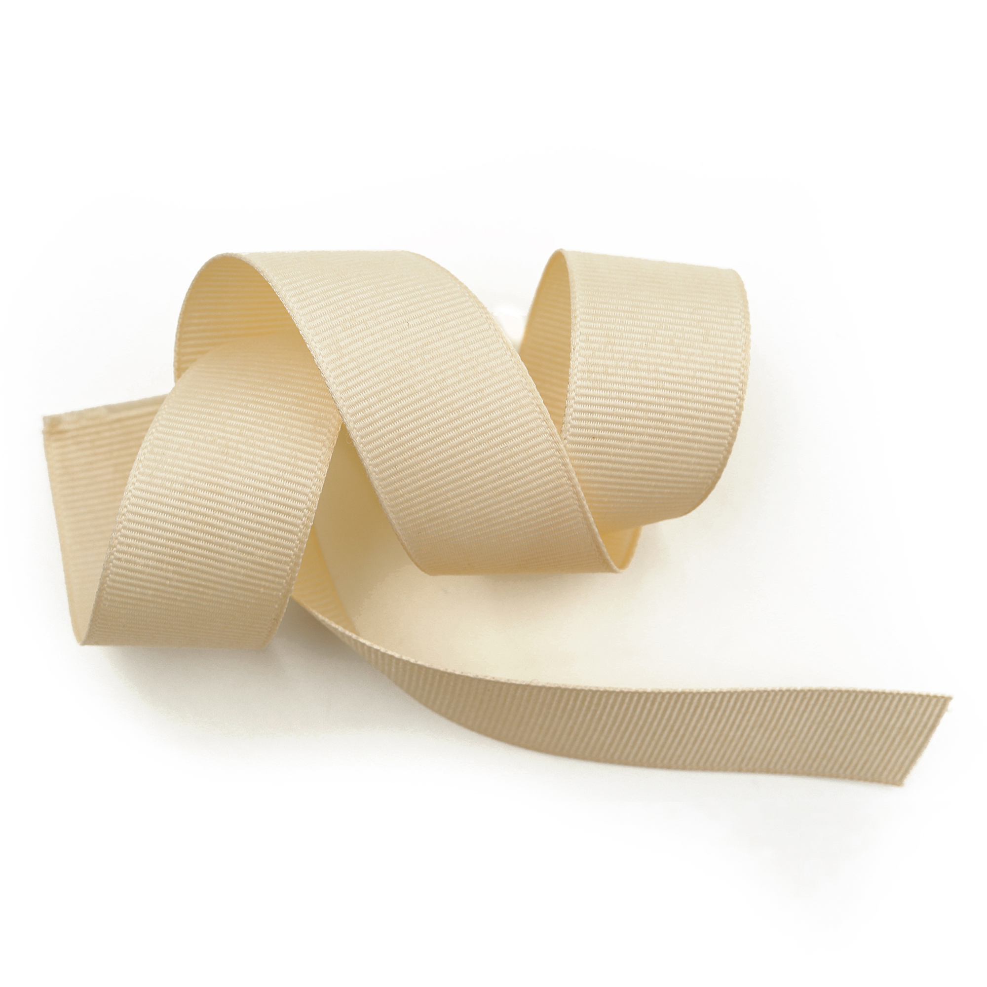 Cream Grosgrain Ribbon