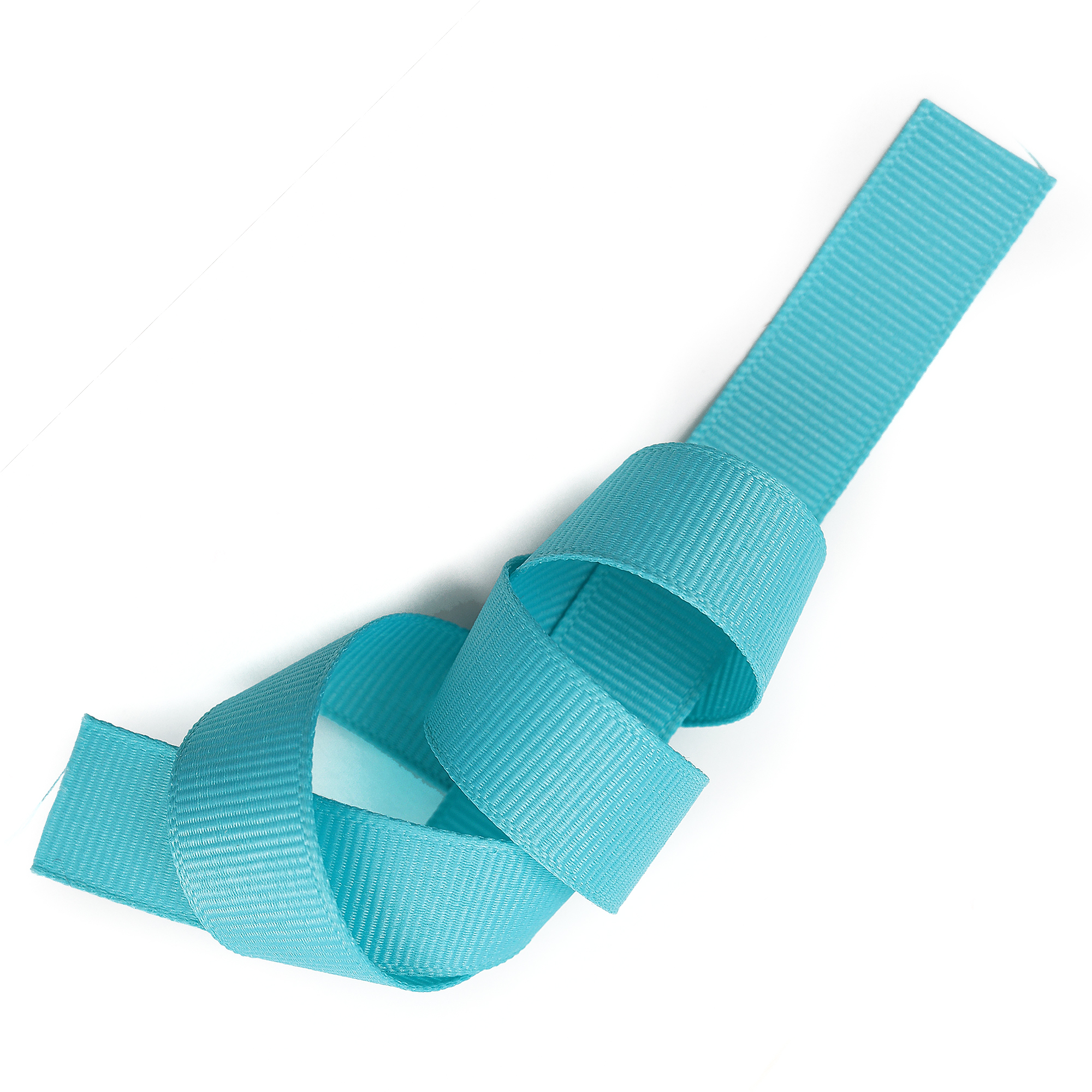 Turquoise - Grosgrain Ribbon Solid Color - ( W: 3/8 Inch