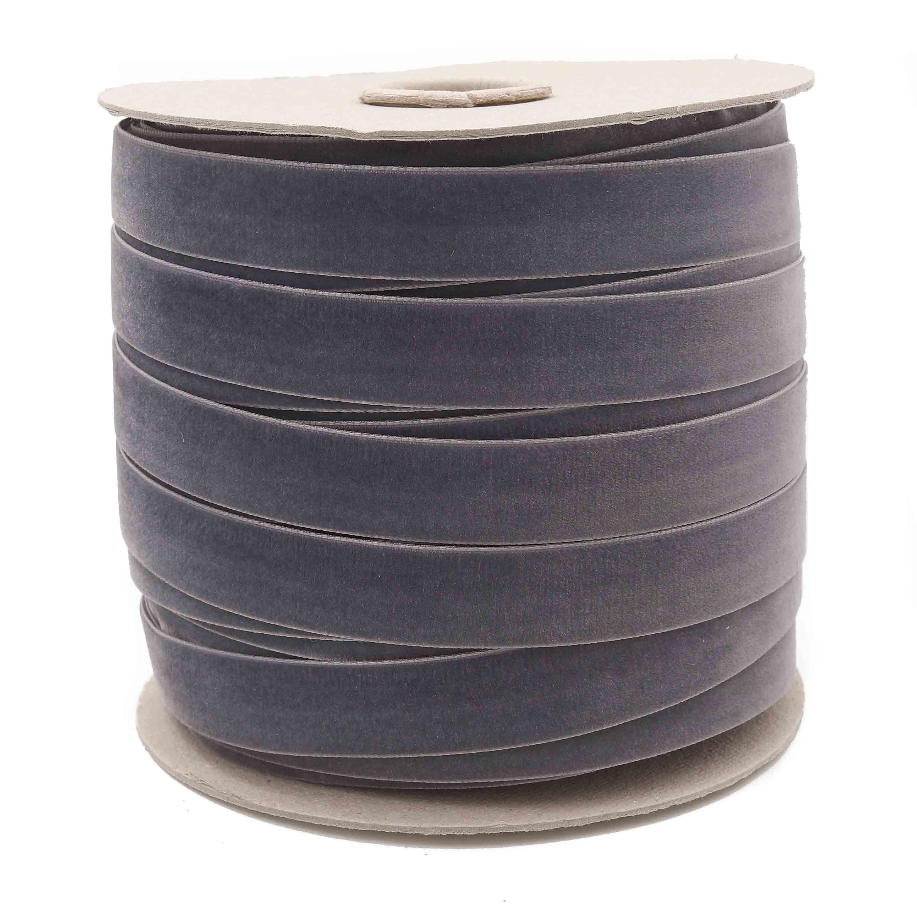 Dolphin Grey Swiss Velvet Ribbon By The Yard