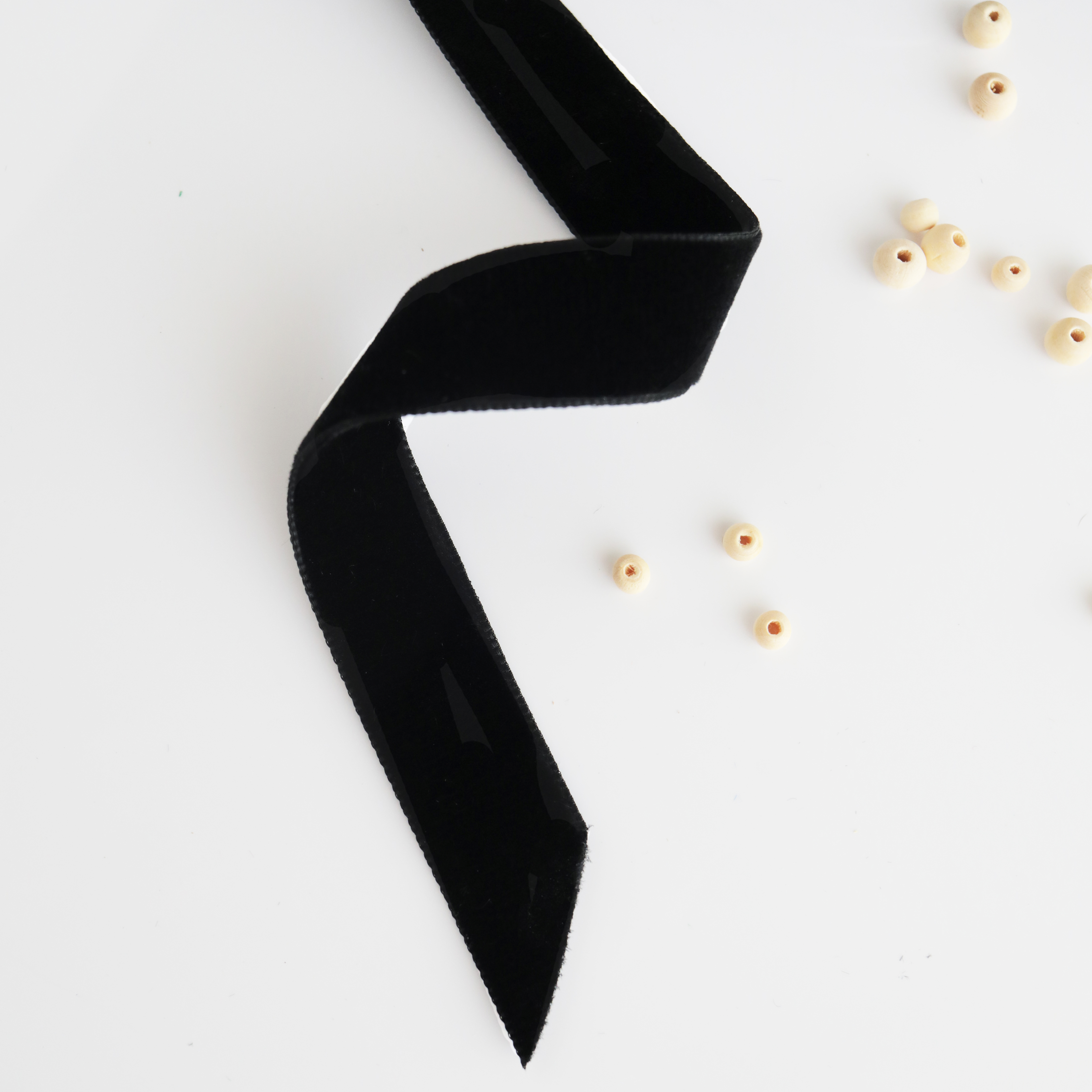 2cm width black elastic velvet ribbon