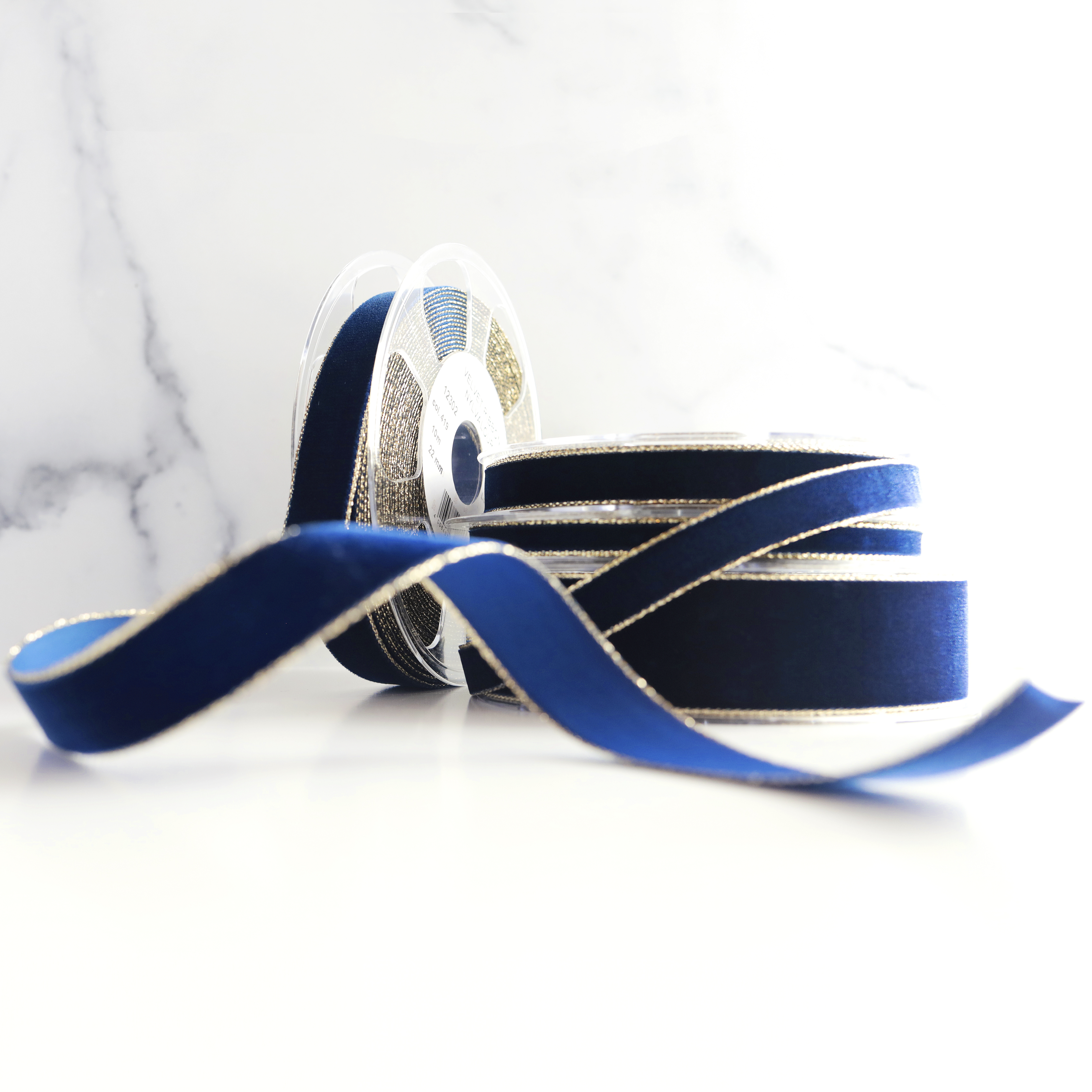 Woven Edge Grosgrain Ribbon 1 Inch 22 Yards Navy