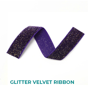 glitter Swiss velvet ribbon