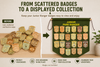 Before and after Junior Ranger badge organization display banner comparison