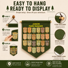 National Park hiking medallion display tube and certificate storage organizer