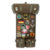 Indiana Jones Vintage Mountain Rucksack Banner with patches and badges Indiana Jones Vintage Mountain Rucksack Banner with patches and badges