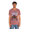 Route 66 Petrified Forest t-shirt featuring vintage classic car artwork and retro travel poster style desert landscape