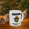 National Parks Explorer mug featuring pixel-style Junior Ranger badge with game-inspired outdoor adventure design