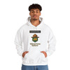 National Parks Explorer hoodie with embroidered ranger hat and JR patch outdoor adventure design