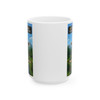 National Park Junior Ranger mug with pixel-style explorer badge, blocky landscape, and adventure game-inspired artwork