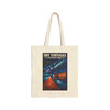 Dry Tortugas National Park canvas tote with night sky travel poster artwork and moonlit coastal scene