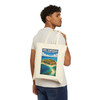 Dry Tortugas Fort Jefferson canvas tote featuring aerial Florida travel poster artwork with turquoise water and historic fort