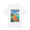 Dry Tortugas Fort Jefferson canvas tote featuring aerial Florida travel poster artwork with turquoise water and historic fort