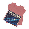 Dry Tortugas National Park Florida night sky t-shirt featuring Milky Way stars, glowing boardwalk, and historic coastal structures