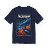 Dry Tortugas National Park Florida night sky t-shirt featuring Milky Way stars, glowing boardwalk, and historic coastal structures