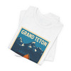 Grand Teton Barn Tee – Vintage Mountain Travel Poster T-Shirt