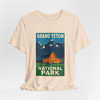 Grand Teton Barn Tee – Vintage Mountain Travel Poster T-Shirt