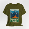 Grand Teton Barn Tee – Vintage Mountain Travel Poster T-Shirt