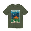 Grand Teton Barn Tee – Vintage Mountain Travel Poster T-Shirt